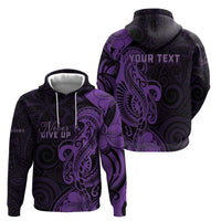 Personalised Lupus Warrior Hoodie Never Give Up Polynesian Style LT05 - Polynesian Pride
