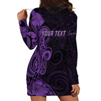 Personalised Lupus Warrior Hoodie Dress Never Give Up Polynesian Style