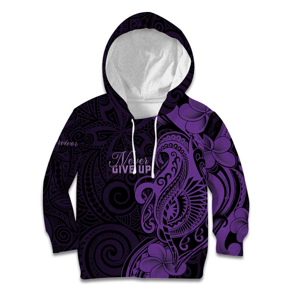 Personalised Lupus Warrior Kid Hoodie Never Give Up Polynesian Style