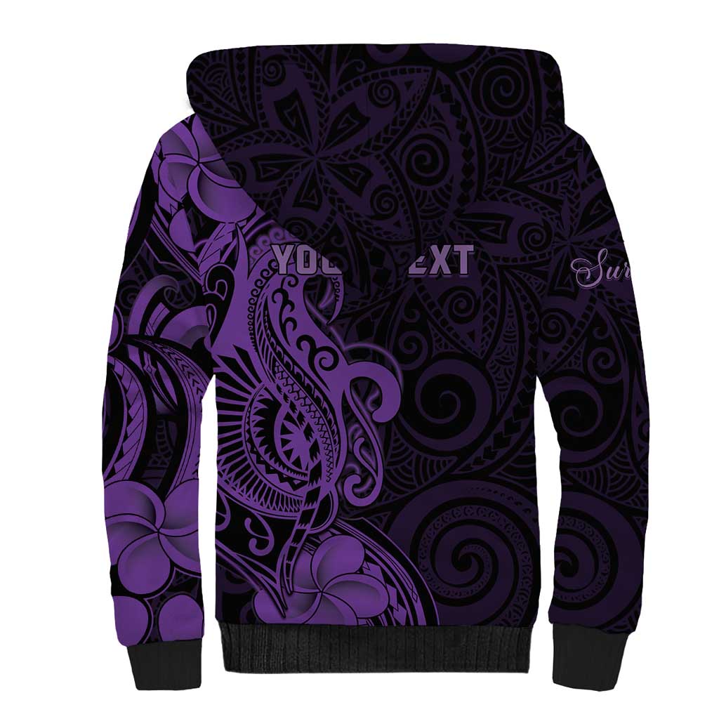 Personalised Lupus Warrior Sherpa Hoodie Never Give Up Polynesian Style LT05 - Polynesian Pride