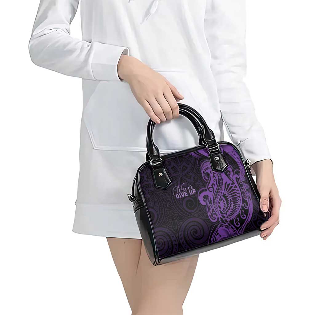 Lupus Warrior Shoulder Handbag Never Give Up Polynesian Style