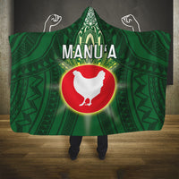 American Samoa Manu'a Cession Day Hooded Blanket With Polynesian Pattern LT05 One Size Green - Polynesian Pride