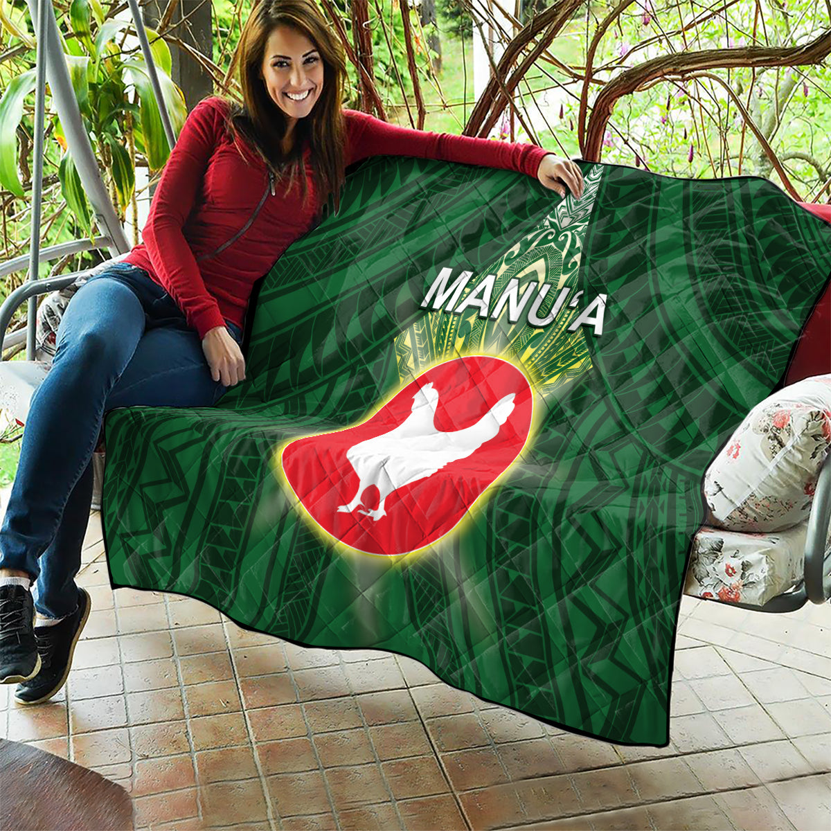 American Samoa Manu'a Cession Day Quilt With Polynesian Pattern LT05 - Polynesian Pride