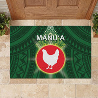 American Samoa Manu'a Cession Day Rubber Doormat With Polynesian Pattern LT05 - Polynesian Pride