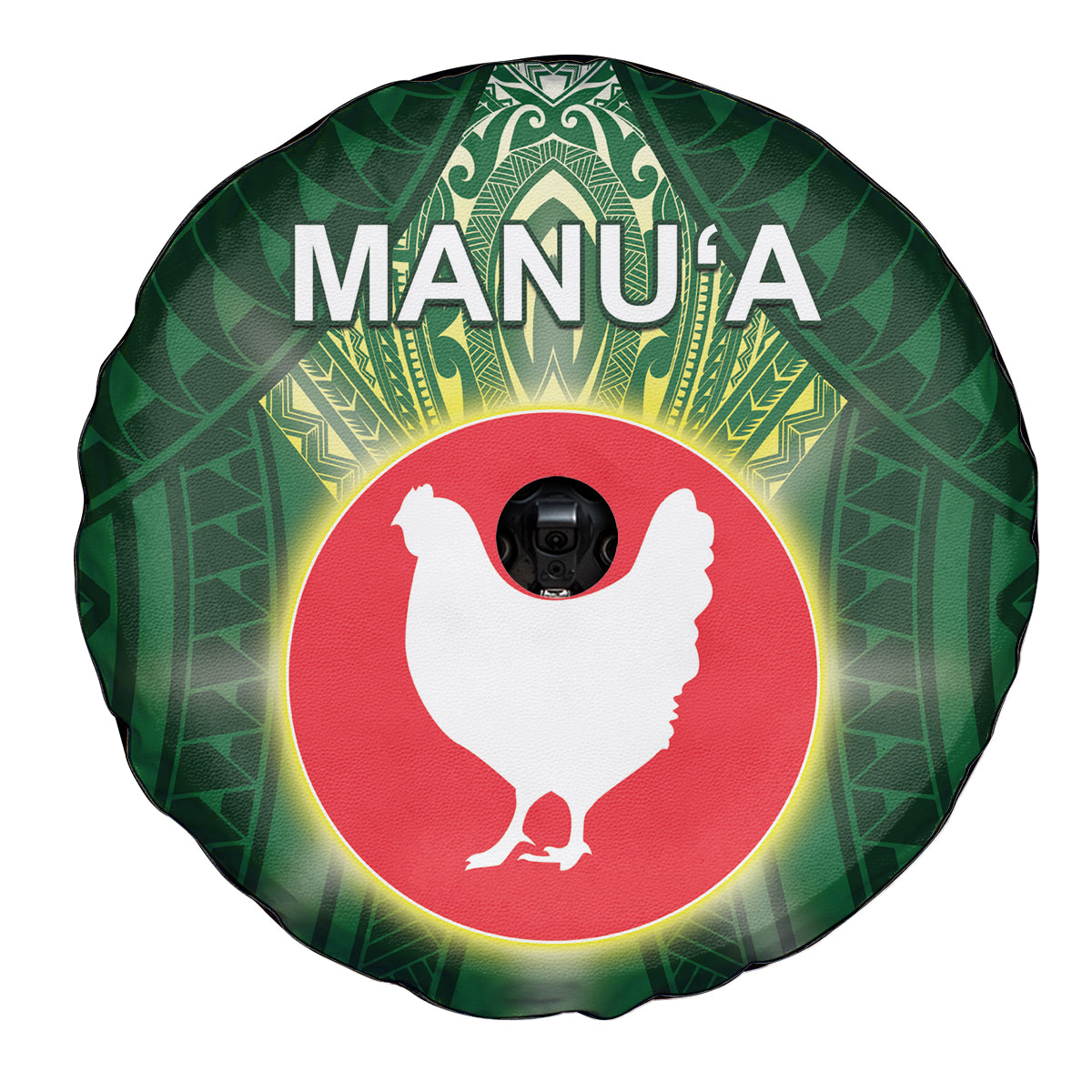 American Samoa Manu'a Cession Day Spare Tire Cover With Polynesian Pattern