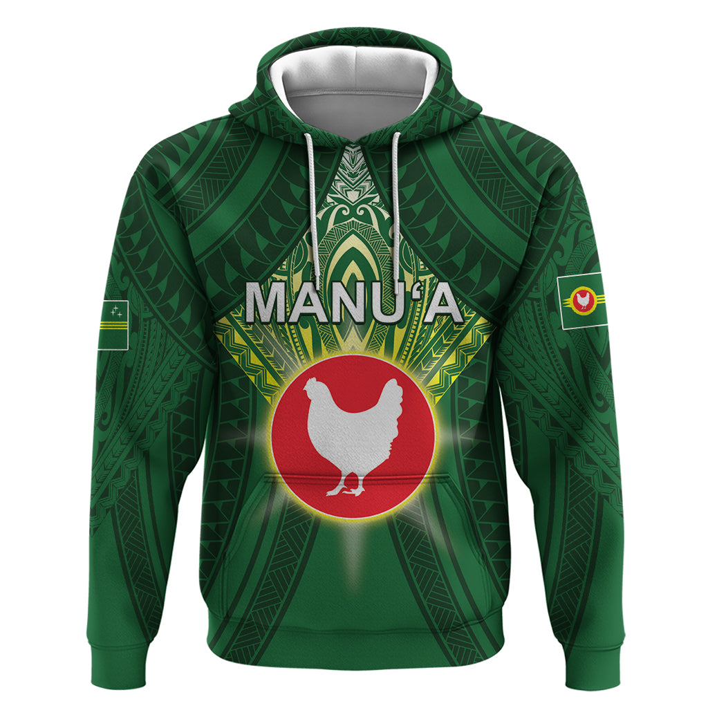 Personalized American Samoa Manu'a Cession Day Zip Hoodie With Polynesian Pattern LT05 Pullover Hoodie Green - Polynesian Pride