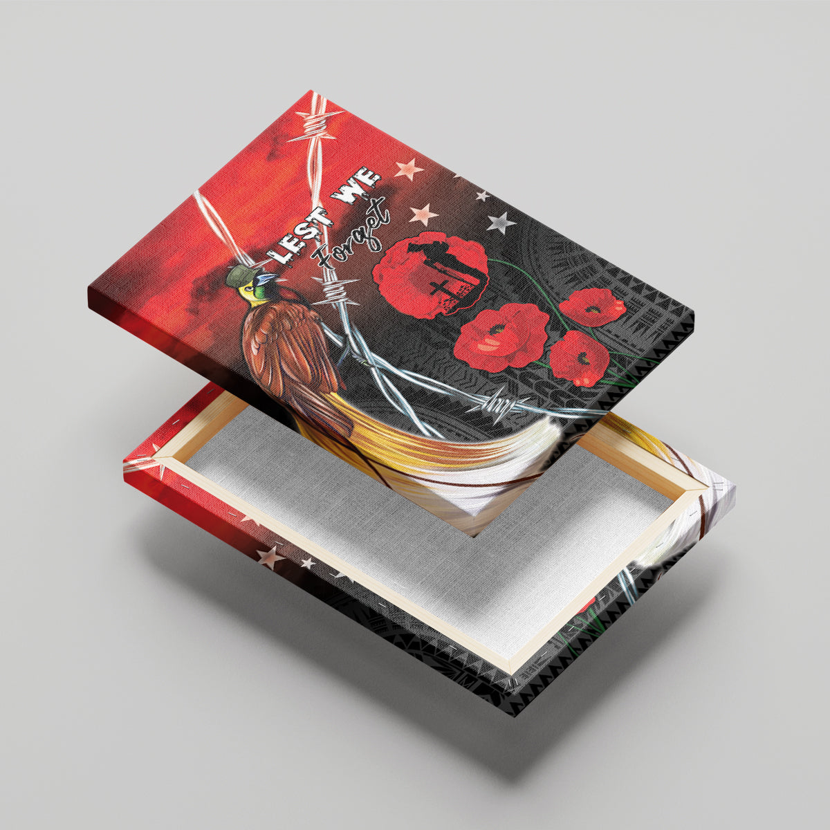 Papua New Guinea Remembrance Day Canvas Wall Art Lest We Forget