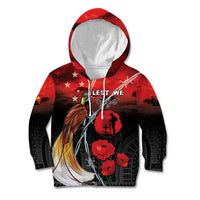 Papua New Guinea Remembrance Day Kid Hoodie Lest We Forget