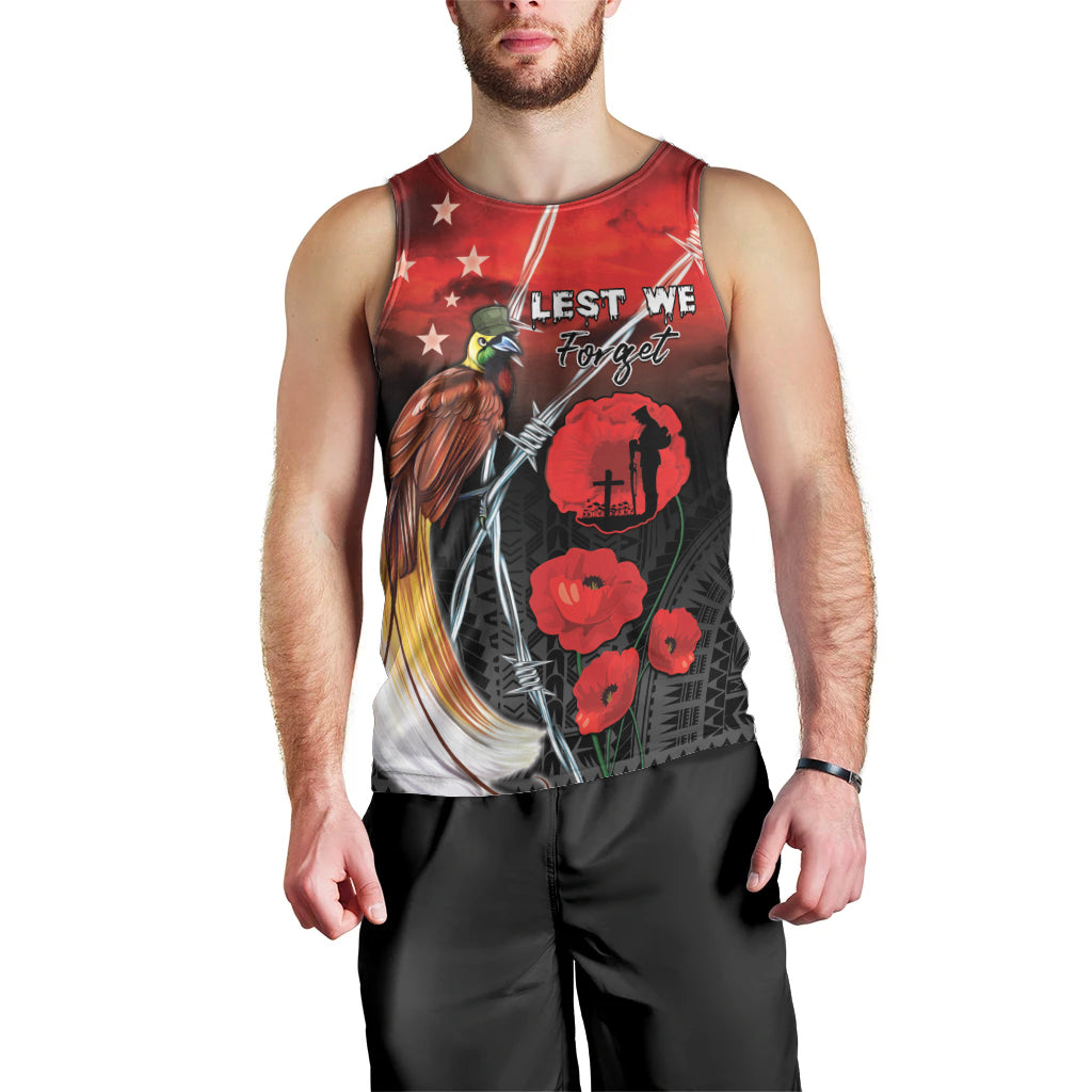 Papua New Guinea Remembrance Day Men Tank Top Lest We Forget