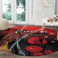 Papua New Guinea Remembrance Day Round Carpet Lest We Forget
