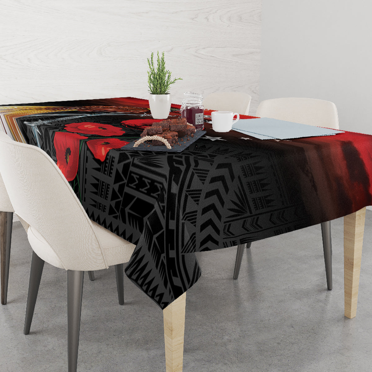 Papua New Guinea Remembrance Day Tablecloth Lest We Forget