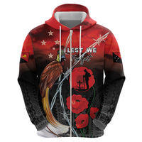 Papua New Guinea Remembrance Day Zip Hoodie Lest We Forget