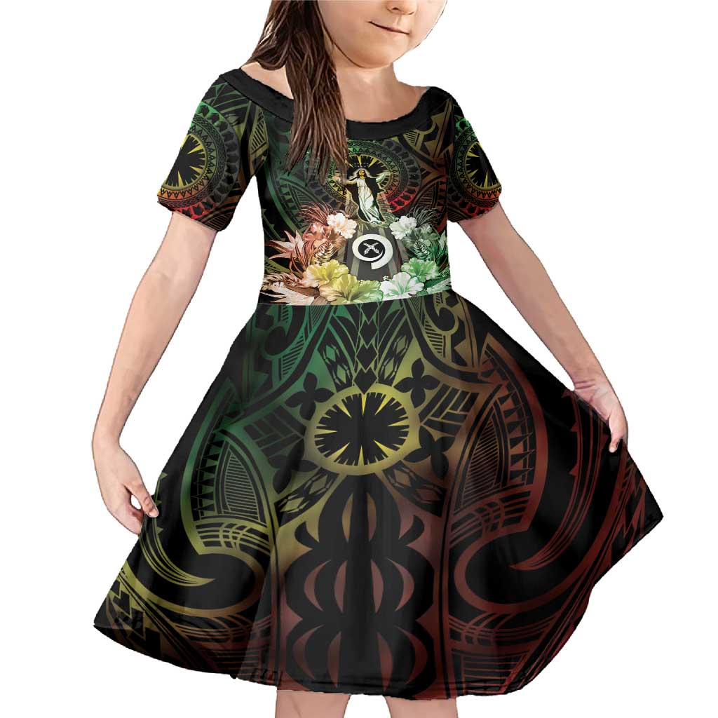 Vanuatu Happy Assumption Day Family Matching Mermaid Dress and Hawaiian Shirt