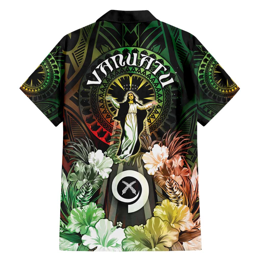 Vanuatu Happy Assumption Day Family Matching Off Shoulder Maxi Dress and Hawaiian Shirt