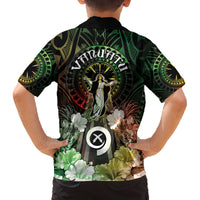 Vanuatu Happy Assumption Day Family Matching Off Shoulder Short Dress and Hawaiian Shirt LT05 - Polynesian Pride