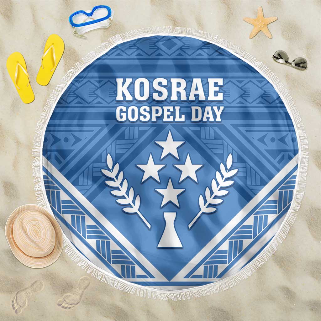 Kosrae State Gospel Day Beach Blanket Simple Style LT05 One Size 150cm Blue - Polynesian Pride