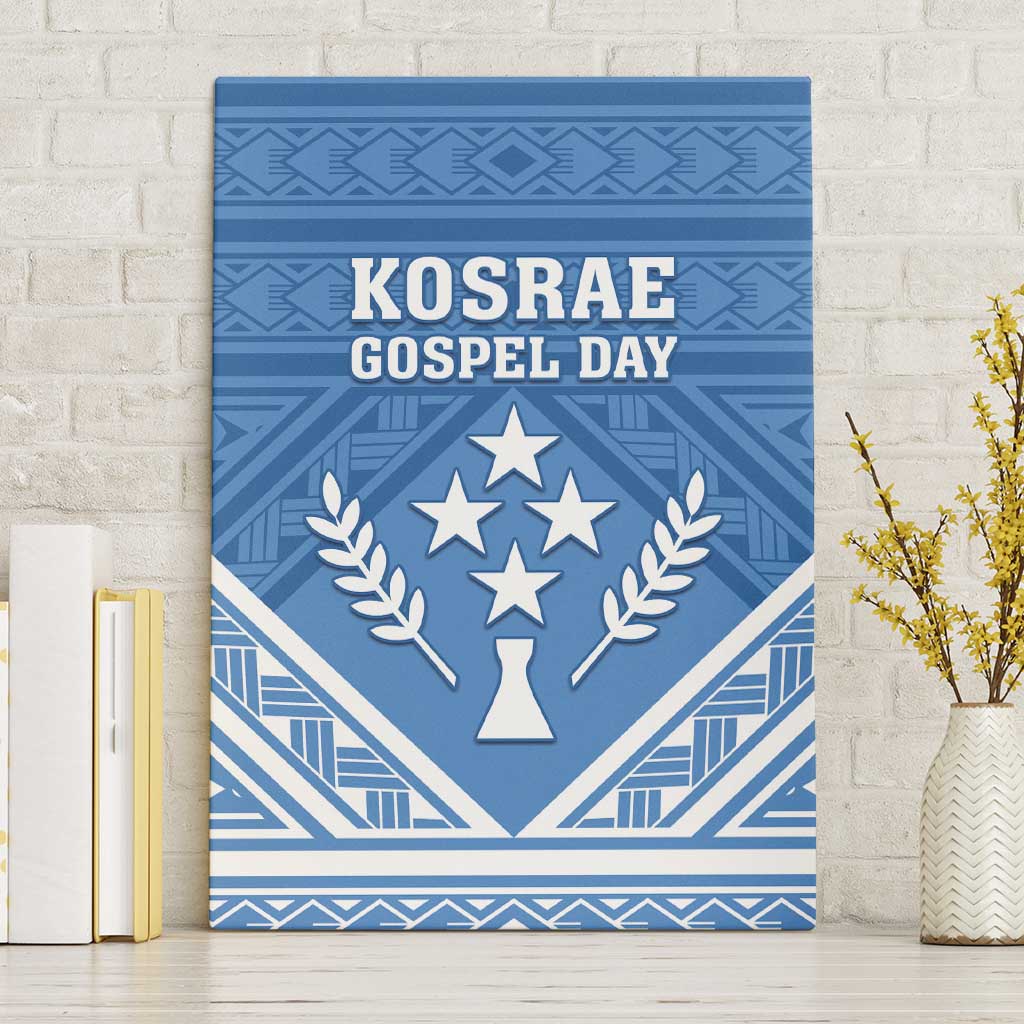 Kosrae State Gospel Day Canvas Wall Art Simple Style LT05 Without Frame Blue - Polynesian Pride
