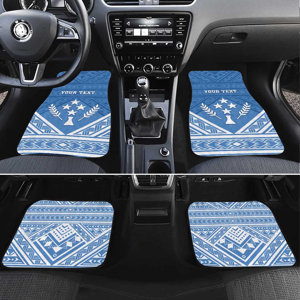 Kosrae State Gospel Day Car Mats Simple Style LT05 Set 4pcs Blue - Polynesian Pride