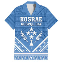 Personalised Kosrae State Gospel Day Family Matching Off Shoulder Short Dress and Hawaiian Shirt Simple Style