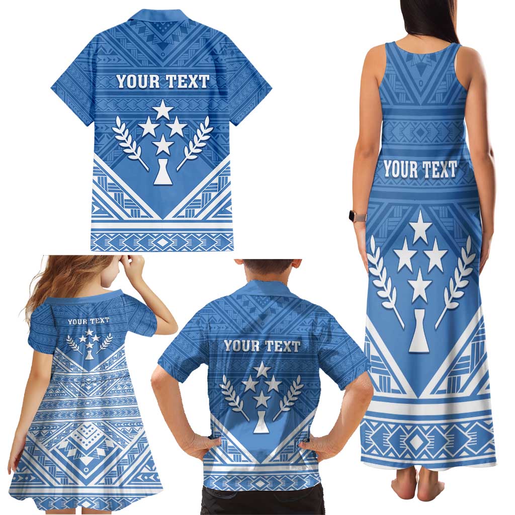 Personalised Kosrae State Gospel Day Family Matching Tank Maxi Dress and Hawaiian Shirt Simple Style