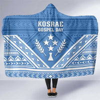 Kosrae State Gospel Day Hooded Blanket Simple Style LT05 One Size Blue - Polynesian Pride