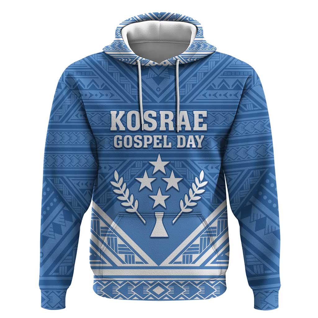 Personalised Kosrae State Gospel Day Hoodie Simple Style LT05 Pullover Hoodie Blue - Polynesian Pride