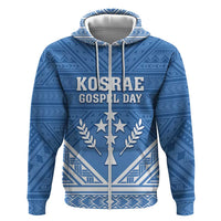 Personalised Kosrae State Gospel Day Hoodie Simple Style LT05 Zip Hoodie Blue - Polynesian Pride