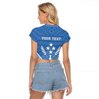 Personalised Kosrae State Gospel Day Raglan Cropped T Shirt Simple Style LT05 - Polynesian Pride