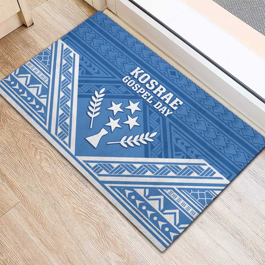 Kosrae State Gospel Day Rubber Doormat Simple Style LT05 - Polynesian Pride