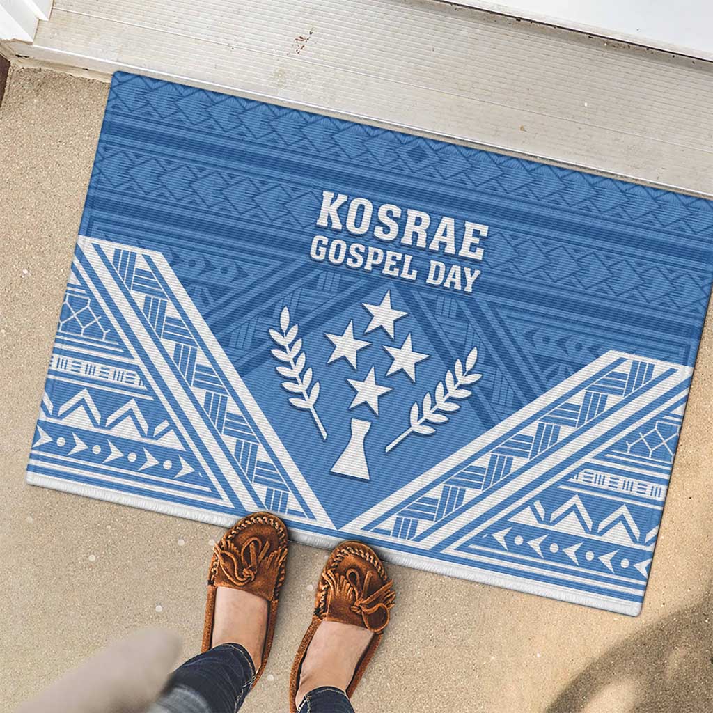 Kosrae State Gospel Day Rubber Doormat Simple Style LT05 - Polynesian Pride