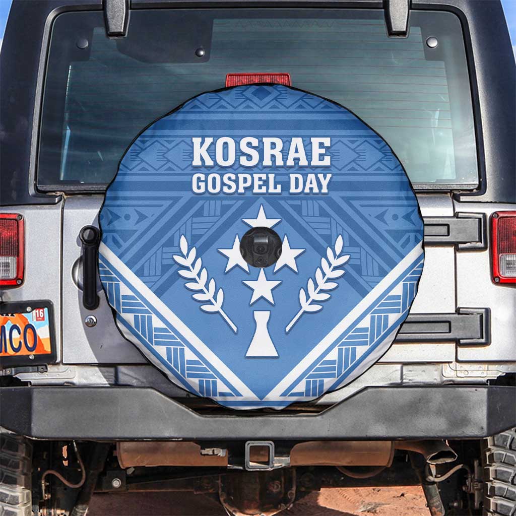Kosrae State Gospel Day Spare Tire Cover Simple Style LT05 Blue - Polynesian Pride