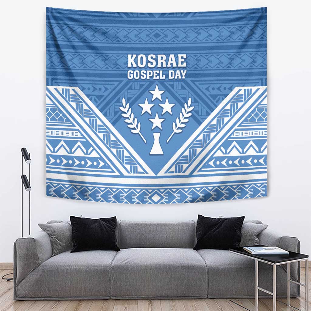 Kosrae State Gospel Day Tapestry Simple Style LT05 Blue - Polynesian Pride