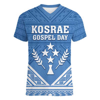 Personalised Kosrae State Gospel Day Women V-Neck T-Shirt Simple Style