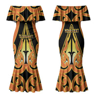 Personalised New Zealand Te Tairawhiti Couples Matching Mermaid Dress and Hawaiian Shirt Maori Koru Pattern LT05 - Polynesian Pride