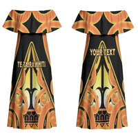 Personalised New Zealand Te Tairawhiti Couples Matching Off Shoulder Maxi Dress and Hawaiian Shirt Maori Koru Pattern LT05 - Polynesian Pride