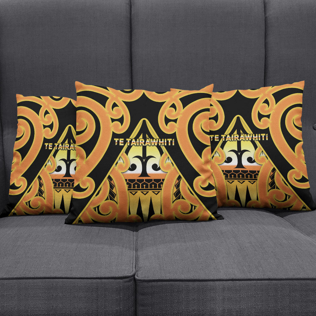 New Zealand Te Tairawhiti Pillow Cover Maori Koru Pattern LT05 - Polynesian Pride
