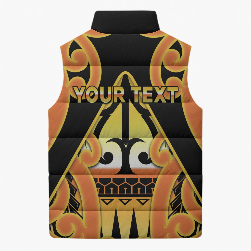 Personalised New Zealand Te Tairawhiti Sleeveless Puffer Jacket Maori Koru Pattern LT05 - Polynesian Pride