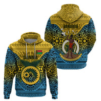 Vanuatu Sanma Province Hoodie Coat Of Arms And Namele Fern Polynesian Pattern LT05 - Polynesian Pride