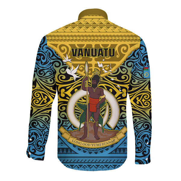 Personalized Vanuatu Sanma Province Polo Shirt Coat Of Arms And Namele Fern Polynesian Pattern LT05 main image 0