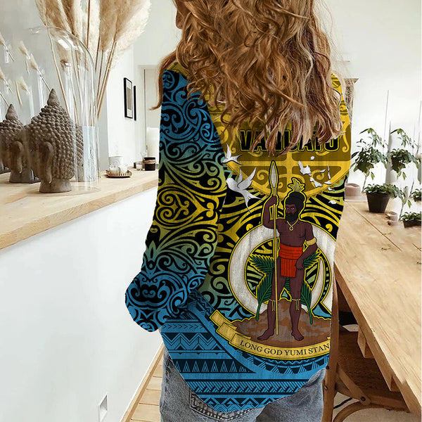 (Custom Personalised) Malampa Province Women Casual Shirt Vanuatu Pattern LT13 main image 1