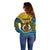 Personalized Vanuatu Sanma Province Off Shoulder Sweater Coat Of Arms And Namele Fern Polynesian Pattern LT05 - Polynesian Pride