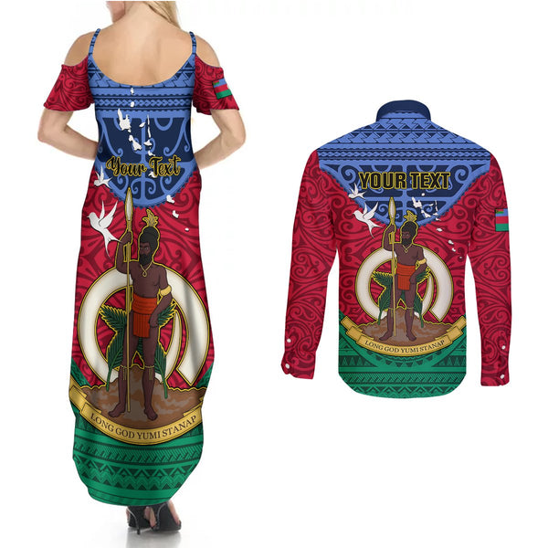 Personalized Vanuatu Summer Maxi Dress Vanuatuan Coat Of Arms Mix Pig Tusk Poynesian Pattern LT05