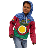 Personalized Vanuatu Shefa Province Kid Hoodie Coat Of Arms And Namele Fern Polynesian Pattern LT05 - Polynesian Pride