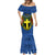 Vanuatu Tafea Province Mermaid Dress Coat Of Arms And Namele Fern Polynesian Pattern LT05 - Polynesian Pride