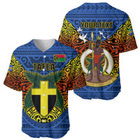 Personalized Vanuatu Tafea Province Baseball Jersey Coat Of Arms And Namele Fern Polynesian Pattern LT05 - Polynesian Pride