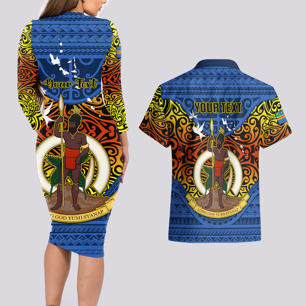 Personalized Papua New Guinea Gulf Province Couples Matching Short Sleeve Bodycon Dress and Hawaiian Shirt Mix Coat Of Arms Polynesian Pattern LT05 main image 1