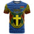 Personalized Vanuatu Tafea Province T Shirt Coat Of Arms And Namele Fern Polynesian Pattern LT05 Blue - Polynesian Pride