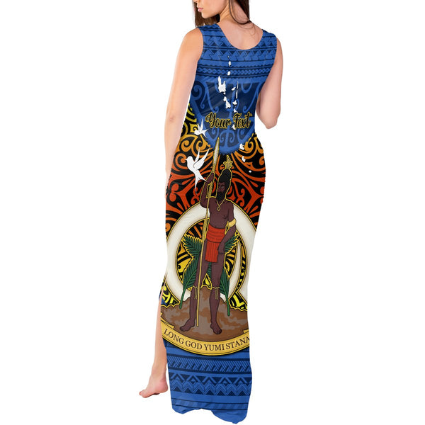 Personalized Vanuatu Shefa Province Couples Matching Summer Maxi Dress and Hawaiian Shirt Coat Of Arms And Namele Fern Polynesian Pattern LT05 main image 0