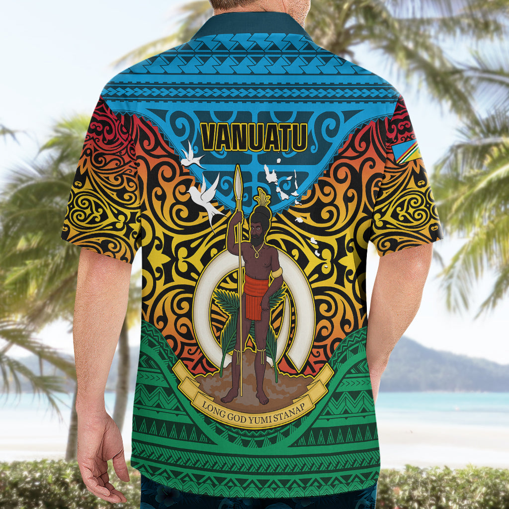 Vanuatu Torba Province Hawaiian Shirt Vanuatuan Coat Of Arms Polynesian Pattern LT05 - Polynesian Pride