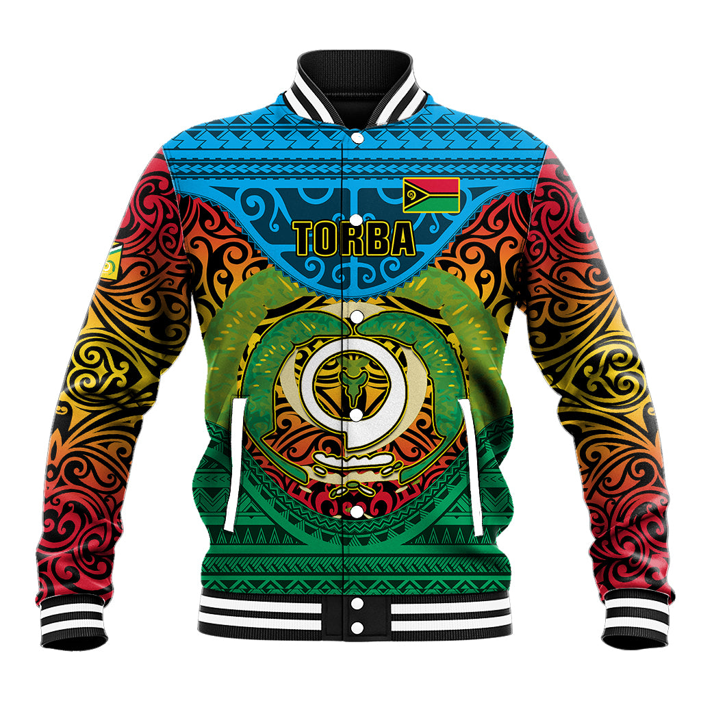 Personalized Vanuatu Torba Province Baseball Jacket Vanuatuan Coat Of Arms Polynesian Pattern LT05 Unisex Green - Polynesian Pride